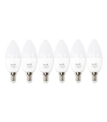 پکیج 6 عددی لامپ ال ای دی شمعی 7 وات افراتاب