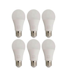 پک 6 عددی لامپ LED حبابی نمانور A60_A65+9W