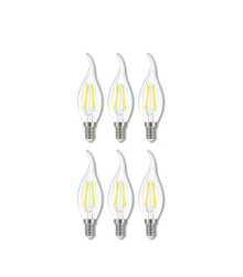 پک 6 عددی لامپ LED فیلامنتی اشکی نمانور 4W