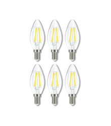 پک 6 عددی لامپ LED فیلامنتی شمعی نمانور 4W