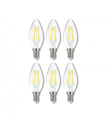 پک 6 عددی لامپ LED فیلامنتی شمعی نمانور 4W
