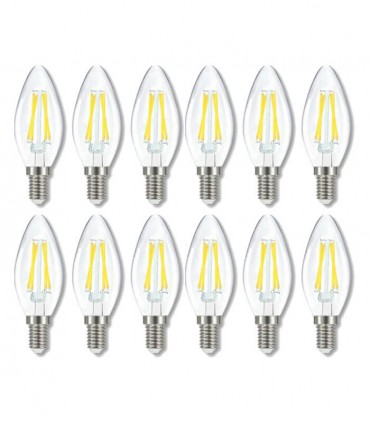 پک 12 عددی لامپ LED فیلامنتی شمعی نمانور 4W