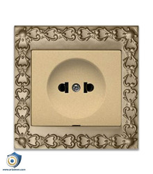 پریز تلفن آسیامدل الماس لوکس بژ