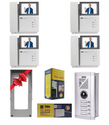 پکیج کامل آیفون تصویری 4 واحدی تابا TVD-1040M