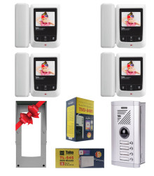 پکیج کامل آیفون تصویری 4 واحدی تابا TVD-1090M