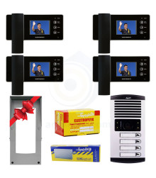 پکیج آیفون تصویری 4 واحدی الکتروپیک 1196 مشکی
