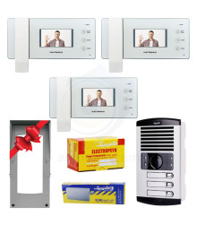 پکیج آیفون تصویری سه واحدی الکتروپیک مدل 1096 سفید