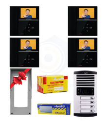 پکیج آیفون تصویری 4 واحدی الکتروپیک 592NEW مشکی