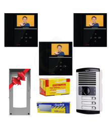 پکیج آیفون تصویری سه واحدی الکتروپیک 592NEW مشکی