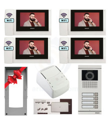 پکیج آیفون تصویری چهار واحدی سیماران HS-78 WIFI