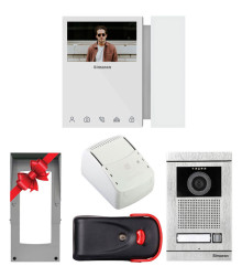 پکیج کامل آیفون تصویری ضد سرقت 1 واحدی سیماران HS-46TK سفید