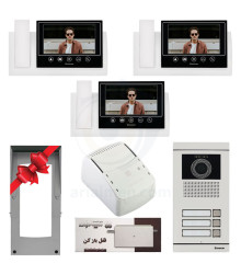 پکیج آیفون تصویری سه واحدی سیماران 72TKM