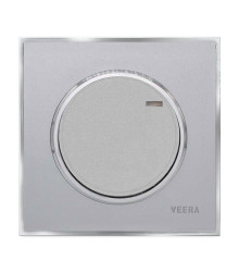 کلید و پریز ویرا آلفا کلاسیک نقره ای استیل (مات)
