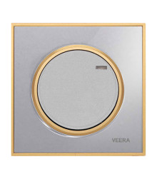 کلید و پریز ویرا آلفا کلاسیک نقره ای طلایی (گلس)