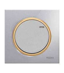 کلید و پریز ویرا آلفا اسپرت نقره ای طلایی (گلس)