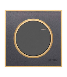 کلید و پریز ویرا آلفا کلاسیک نوک مدادی طلایی (مات)