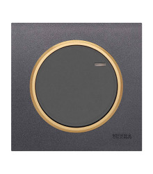 کلید و پریز ویرا آلفا اسپرت نوک مدادی طلایی (مات)