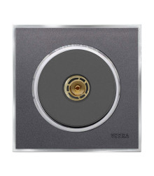 آنتن کلید و پریز ویرا آلفا کلاسیک نوک مدادی استیل (مات)