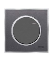 کلید و پریز ویرا آلفا کلاسیک نوک مدادی استیل (مات)