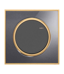 کلید و پریز ویرا آلفا کلاسیک نوک مدادی طلایی (گلس)