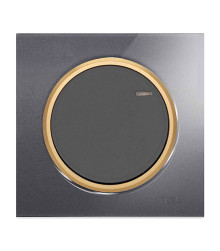 کلید و پریز ویرا آلفا اسپرت نوک مدادی طلایی (گلس)