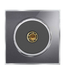 آنتن کلید و پریز ویرا آلفا کلاسیک نوک مدادی استیل (گلس)