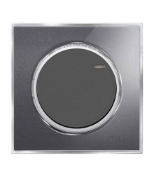 کلید و پریز ویرا آلفا کلاسیک نوک مدادی استیل (گلس)