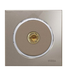 آنتن کلید و پریز ویرا آلفا اسپرت بژ استیل (گلس)