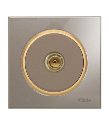 آنتن کلید و پریز ویرا آلفا اسپرت بژ طلایی (گلس)