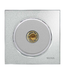 آنتن کلید و پریز ویرا آلفا اسپرت نقره ای اکلیلی استیل (گلس)