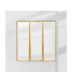 سه پل کلید و پریز ویرا مدل امگا سفید طلا سفید