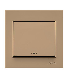 یکپل کلید و پریز آسیا الکتریک مدل اریک بژ