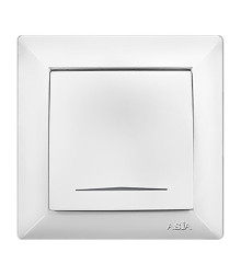 کلید و پریز آسیا الکتریک مدل پارسه سفید