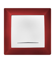 کلید و پریز آسیا الکتریک مدل پارسه قرمز