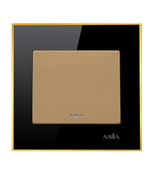 کلید و پریز آسیا الکتریک مدل نگین مشکی