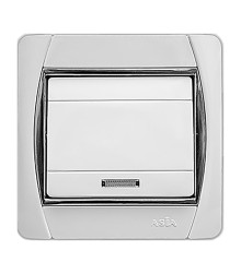 کلید و پریز آسیا الکتریک مدل سیلور سفید