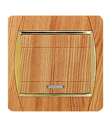 کلید و پریز آسیا الکتریک مدل سیلور طرح چوب