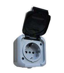 کلید و پریز آسیا الکتریک مدل بارانی روکار لادن برق ارت