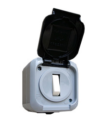 کلید و پریز آسیا الکتریک مدل بارانی روکار لادن