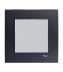 کلید و پریز ویکو مدل نوولا Novella مشکی با میانی نقره ای