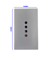 ابعاد پنل آیفون صوتی 7 واحدی تابا TL-534