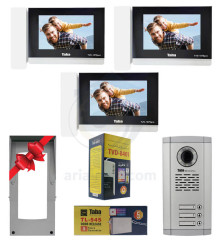 پکیج کامل آیفون تصویری 3 واحدی تابا TVD-1070PRO (سفید)