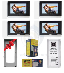 پکیج کامل آیفون تصویری 4 واحدی تابا TVD-1070PRO (سفید)