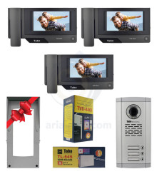 پکیج کامل آیفون تصویری 3 واحدی تابا TVD-3070 (مشکی)