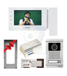 پکیج کامل آیفون تصویری 1 واحدی سیماران HS-76TKM سفید