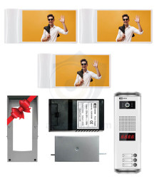 پکیج کامل آیفون تصویری 3 واحدی تکنما VDP-F10