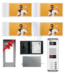 پکیج کامل آیفون تصویری 4 واحدی تکنما VDP-F10