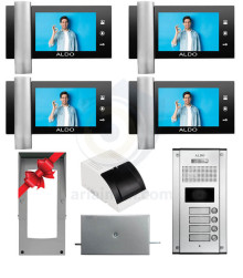 پکیج کامل 4 واحدی آلدو V728 نقره ای (بدون حافظه)