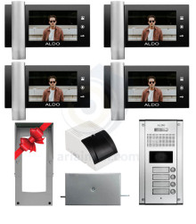 پکیج کامل 4 واحدی آلدو V728M نقره ای (حافظه دار)