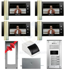 پکیج کامل 4 واحدی آلدو V728M طلایی (حافظه دار)